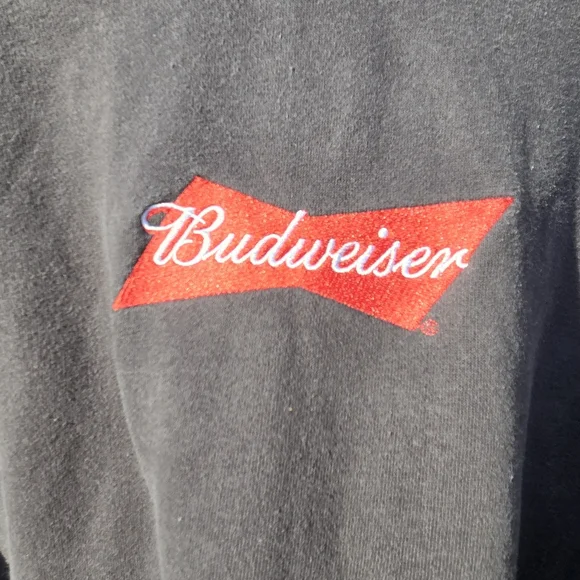 Pacsun Budweiser Charcoal Hoodie Sweatshirt with Logo Mens Size XL - Picture 7 of 14